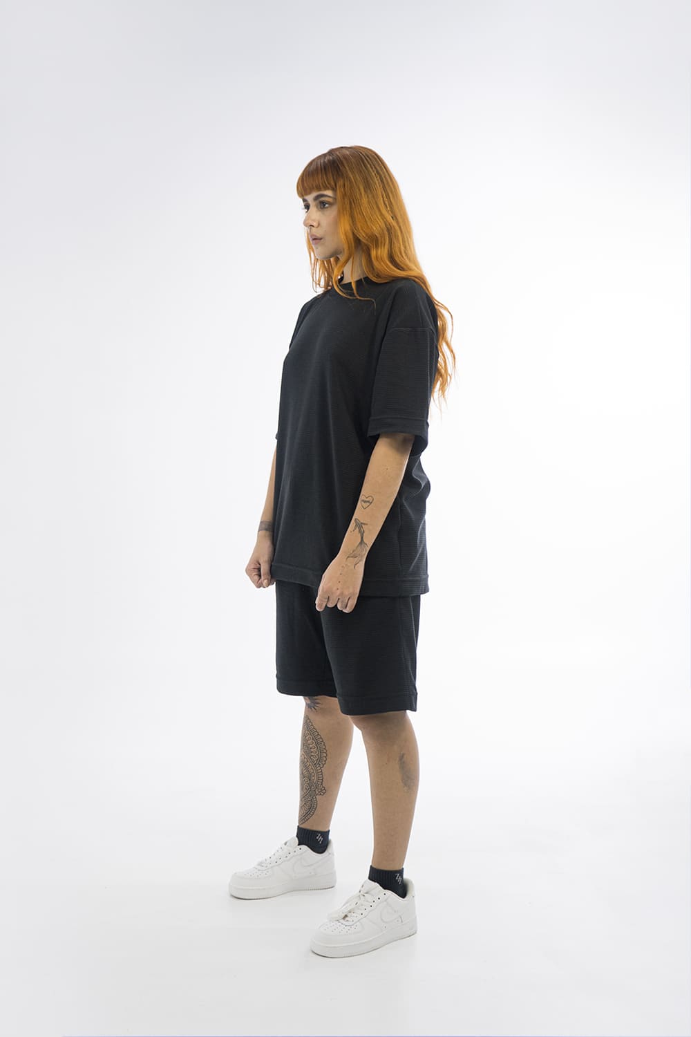 Basics Texture t-shirt - 8306 BLACK