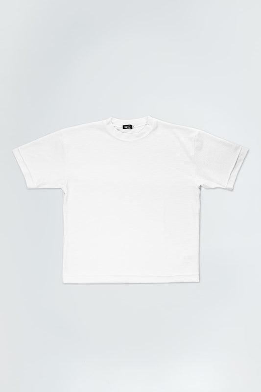 Basics Texture t-shirt - 8306 IVORY