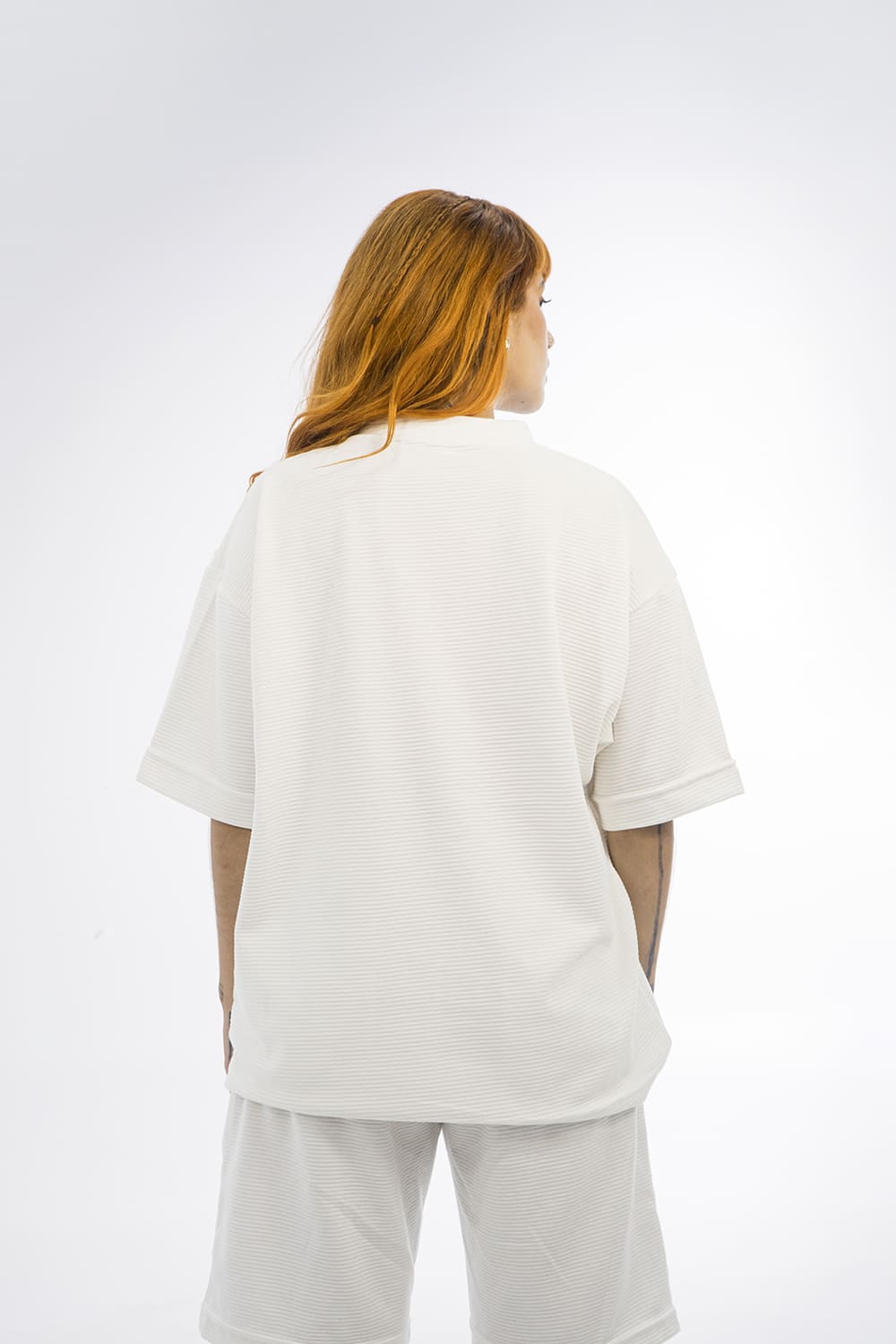 Basics Texture t-shirt - 8306 IVORY