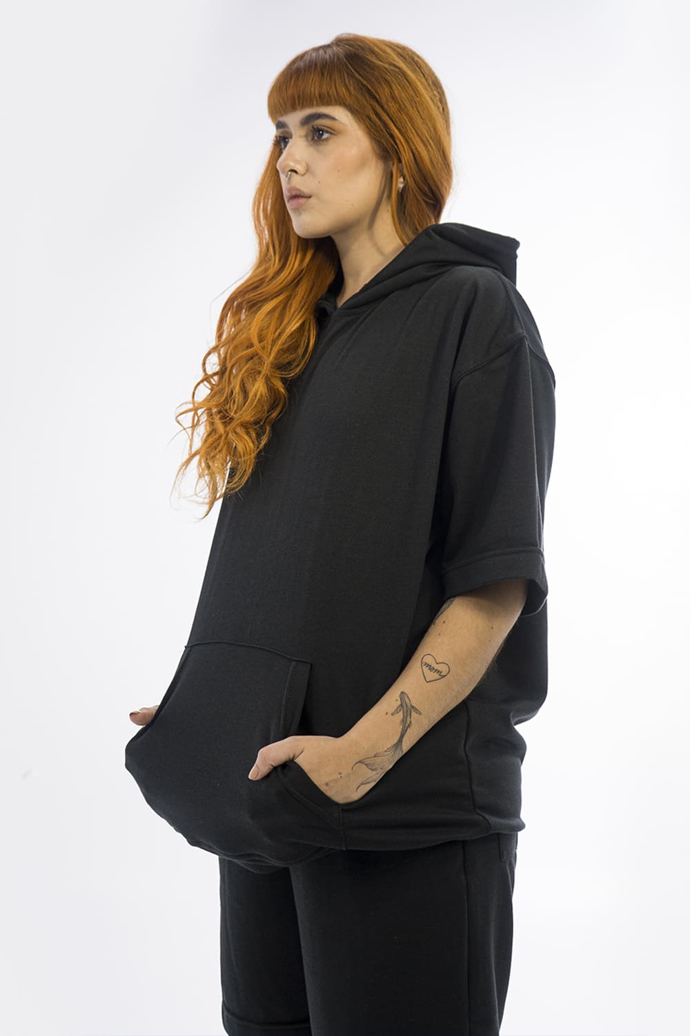 BCO Basics - Sleeve hoodie - 8277 BLACK