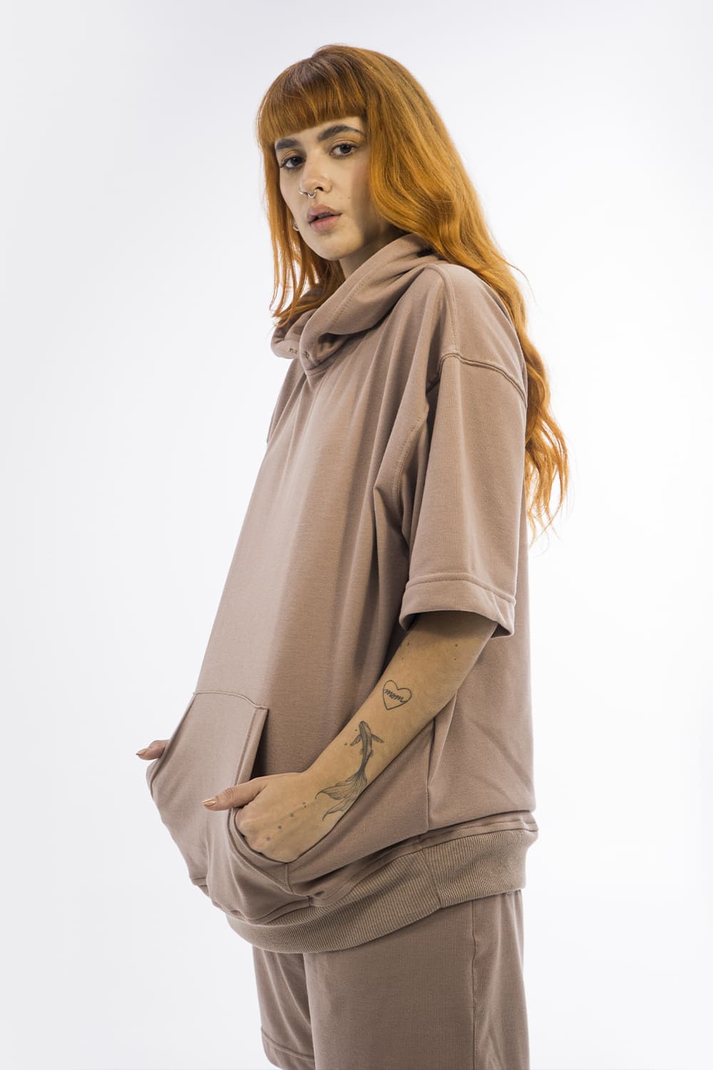 BCO Basics - Sleeve hoodie - 8277 KHAKI