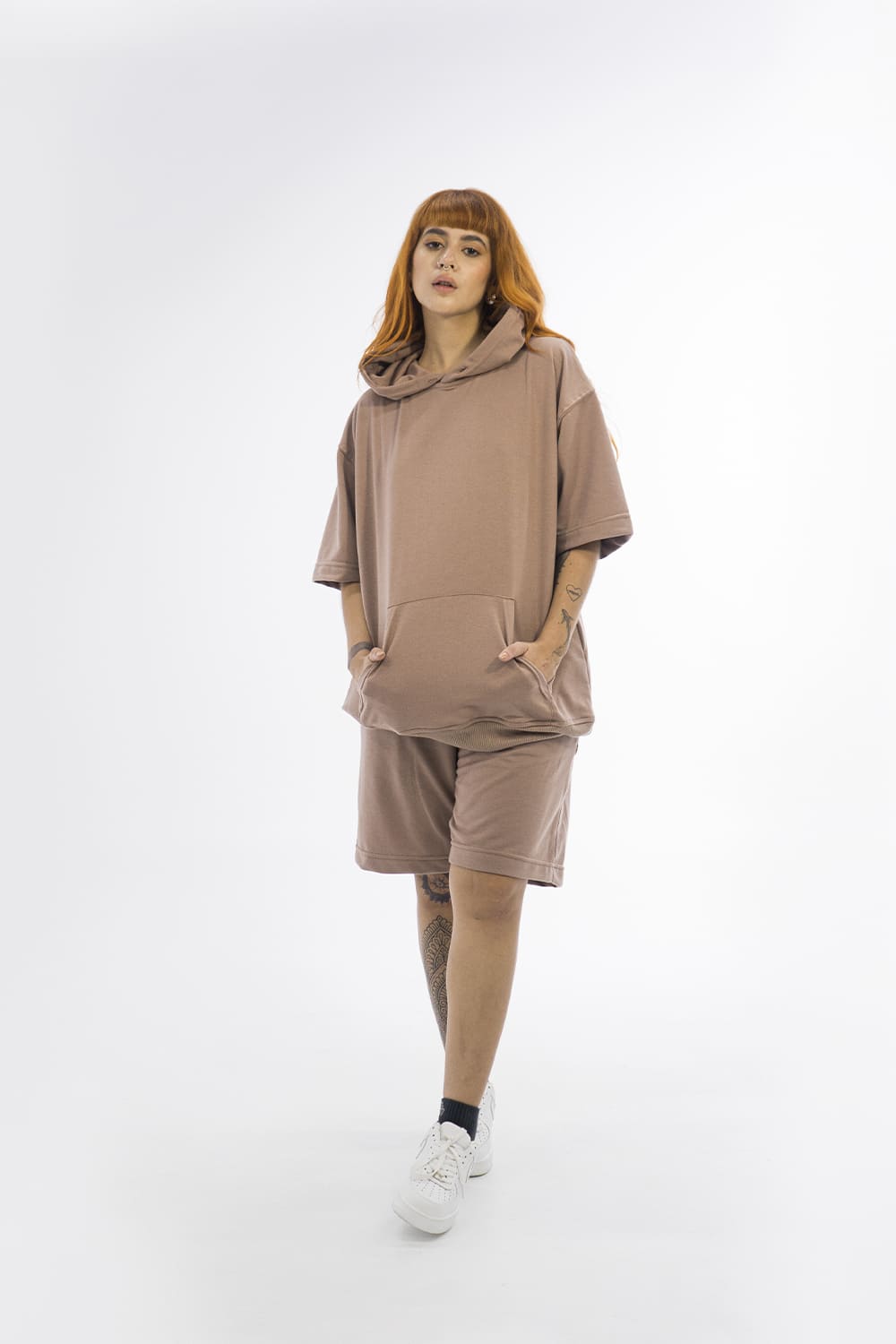 BCO Basics - Sleeve hoodie - 8277 KHAKI