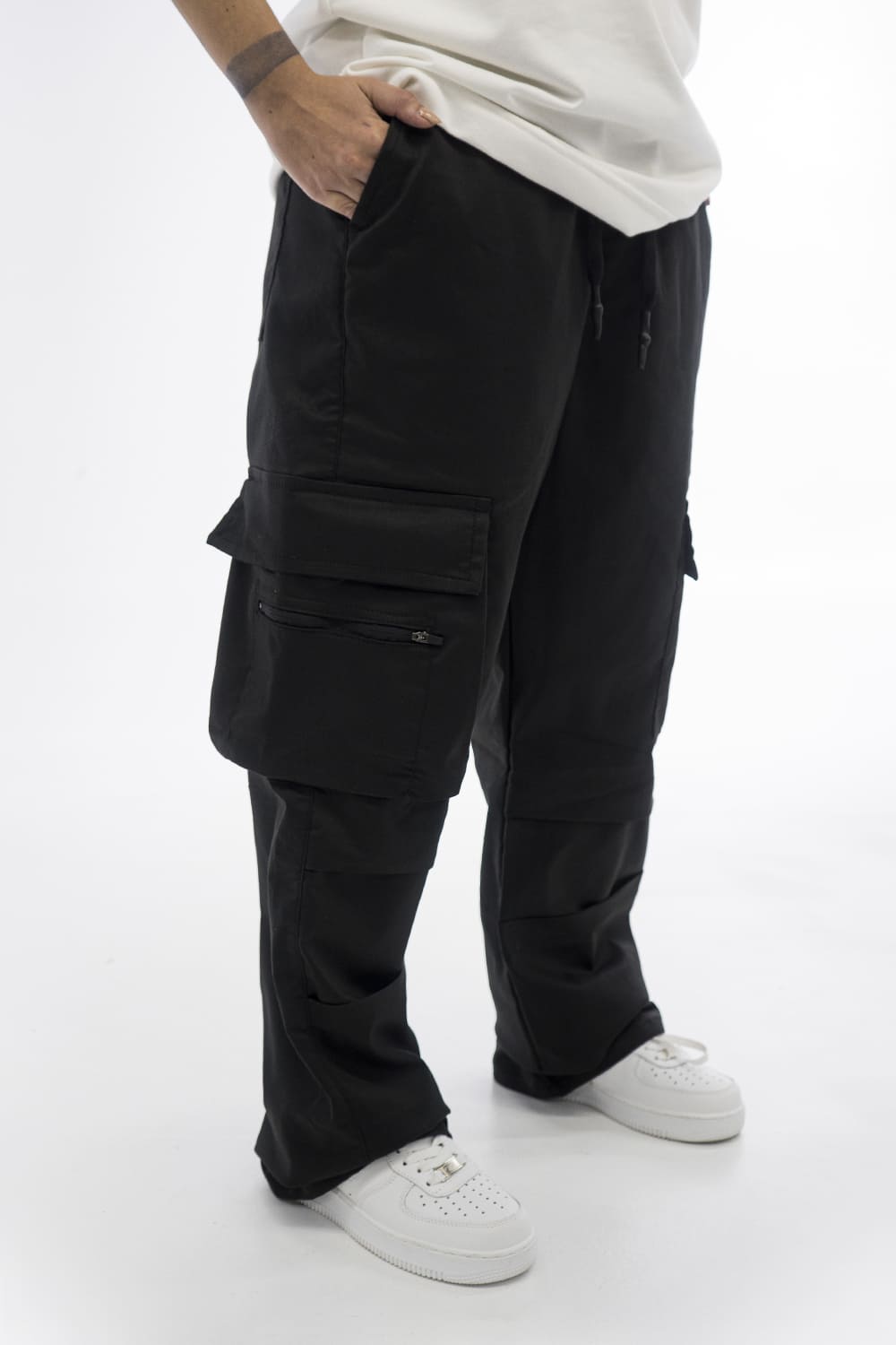 BCO mid zip Cargo pants BLACK 8247