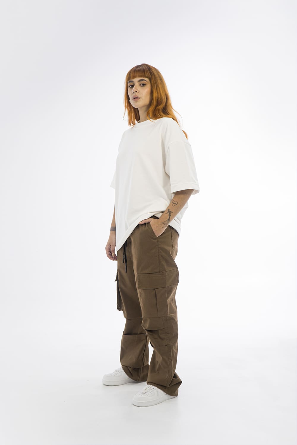 BCO mid zip Cargo pants BROWN 8247